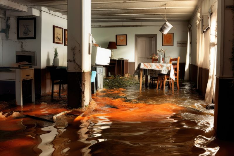Flooded Basement Before Cleanup